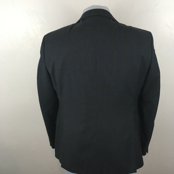 Tiglio mens suit 38s gray blue checks wool 2 piece nwt 2 button italy NWT ea0129 - Picture 3 of 8